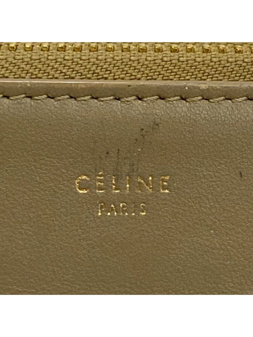 ★SOLD★ ★SOLD★ Celine Shoulder Bag Triolage Gray Beige Leather - Picture 9 of 12